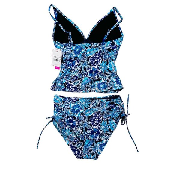 Stella Parker Small Tankini Swim Suit Floral Tropical Shapewear - Picture 2 of 7